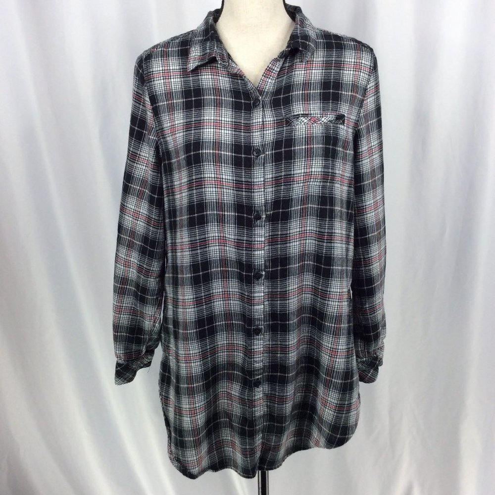 Boston‎ Traders Women's Plaid Shirt Medium Long Sleeve Button Down Flannel